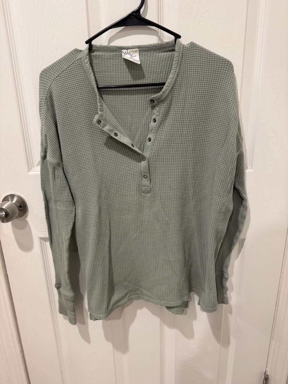 Aerie Waffle Knit Henley Top